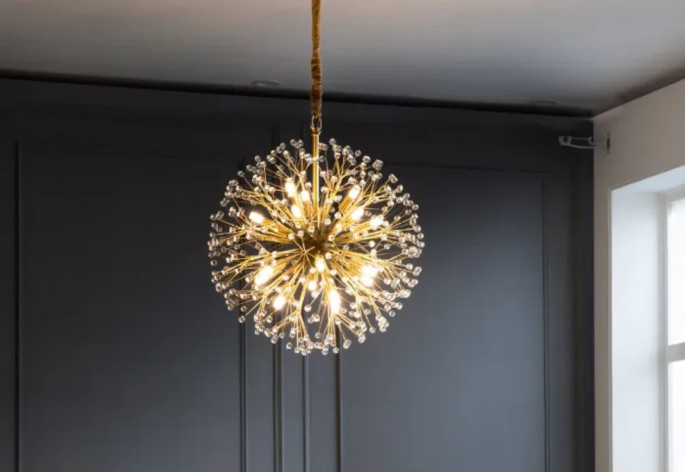 Illuminate Your Space: Crystal Sphere Chandelier Enhances Dining Experience