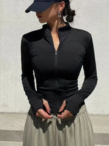 AYSOSE MotionEase™ SculptFit Zip Jacket – Women’s Quick-Dry Running & Pilates Layer