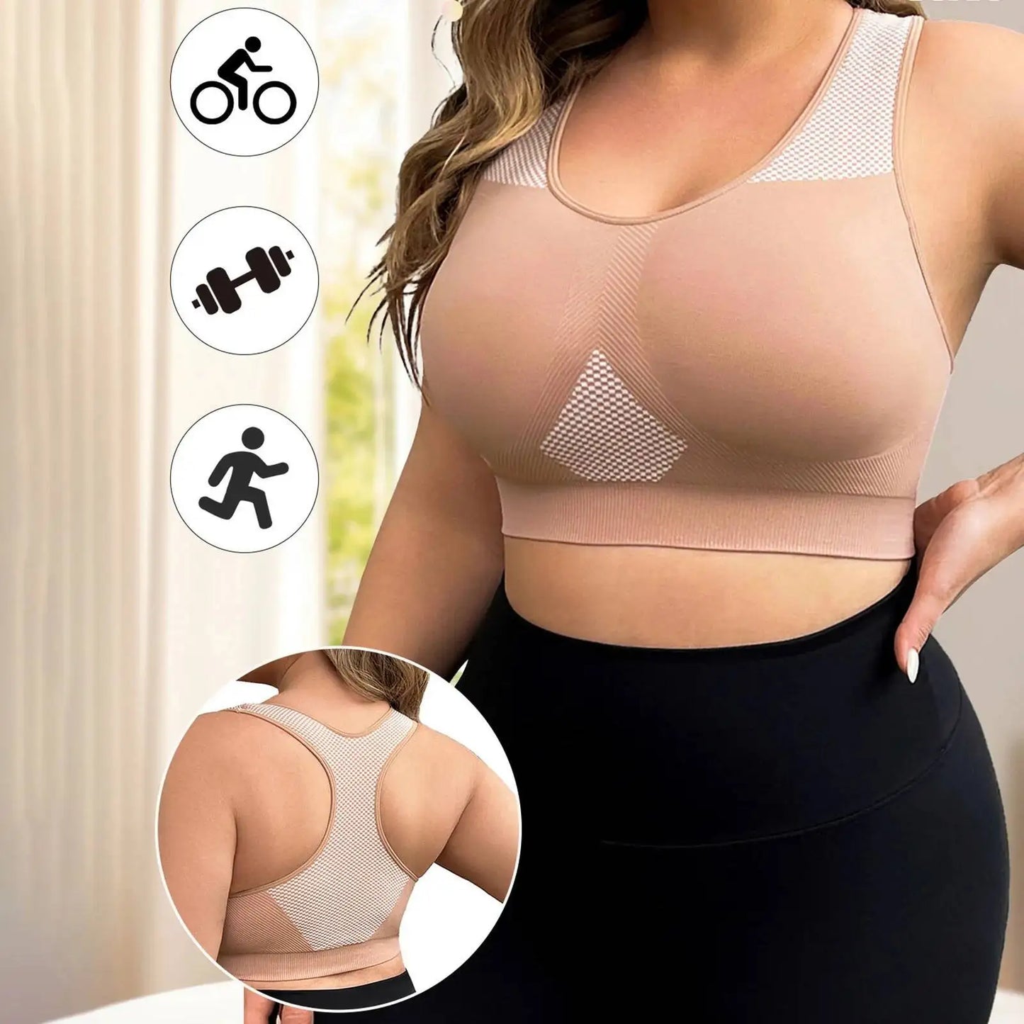 AYSOSE MotionEase™ CurveFlex Plus Sports Bra (L–3XL)