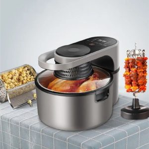 Versatile Air Fryer & Smart Baking Oven - 8L Multi-Function Electric Cooking Pot with BBQ Grill Rack
