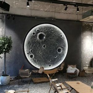 Lunar Glow 3D Relief Moon Wall Lamp – Creative Decorative LED Art Light