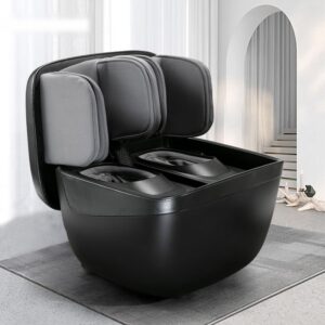 2-in-1 Foldable Foot and Leg Massager with Heat, Shiatsu, Compression & Ottoman