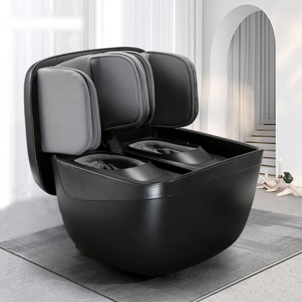 2-in-1 Foldable Foot and Leg Massager with Heat, Shiatsu, Compression & Ottoman