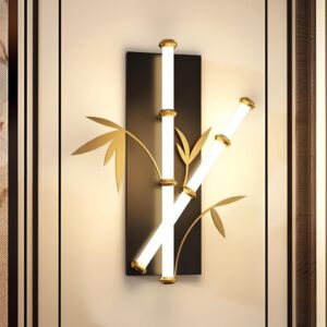 Elegant Bamboo-Inspired LED Wall Sconce for Modern Home Lighting
