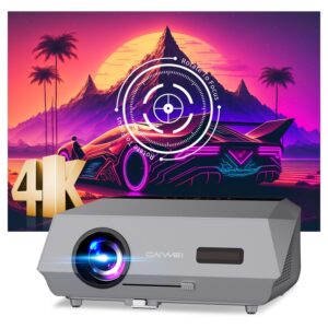 1080P Full HD Smart Projector with Auto Focus, 4K Support, Android WiFi 6 & Daylight Video Technology