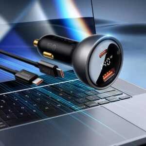 140W Fast Car Charger with PD3.1 & QC3.0 for MacBook, iPhone 15 & More