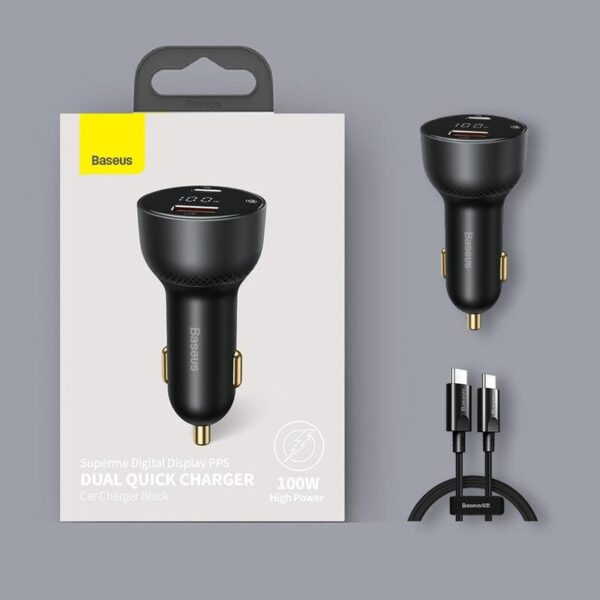 100W Dual-Port Fast Car Charger with PD & QC Technology for iPhone, Samsung, Xiaomi - Image 7