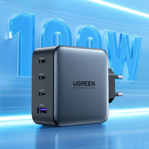 100W GaN Fast Charger with Quad-Port USB-C/A for MacBook, iPhone, and More