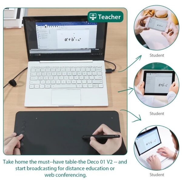 10 Inch Drawing Tablet Graphics Digital Tablet with Tilt & Shortcut Keys - Image 4