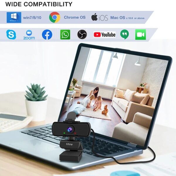 1440p Full HD Webcam with Microphone & Tripod for Desktop & Laptop - Image 4