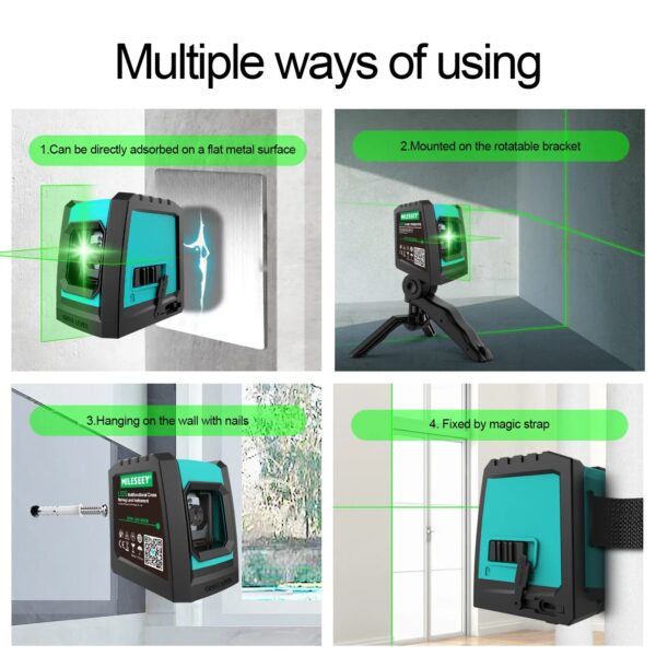 360° 2-Line Laser Level with Tripod and Battery – Self-Leveling Horizontal and Vertical Cross - Image 5