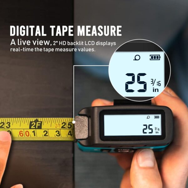 40M 2-In-1 Digital Laser Tape Measure & Rangefinder - Image 2