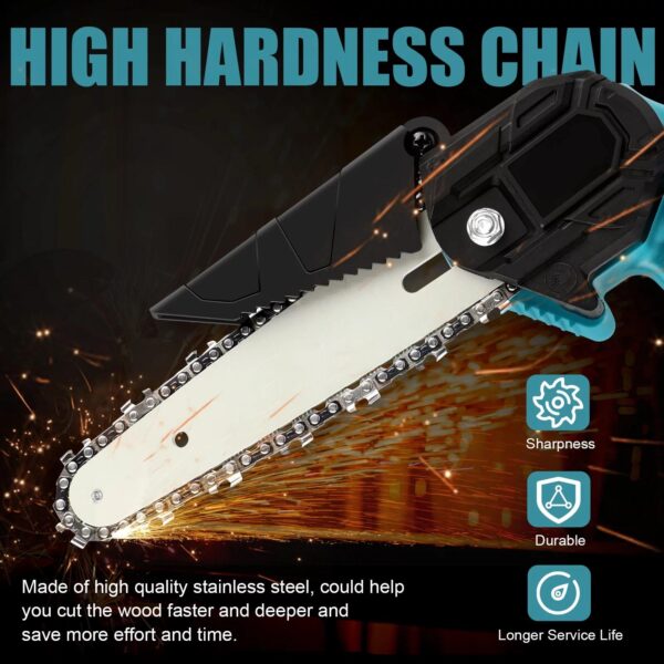 6-Inch Cordless Mini Chainsaw for Wood Cutting & Tree Trimming - Image 3