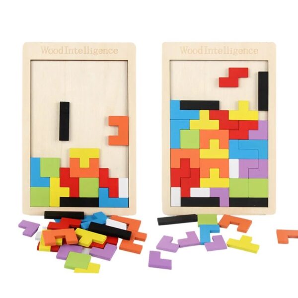 Colorful Wooden Tangram Puzzle: Educational Fun for Restless Children - Image 7