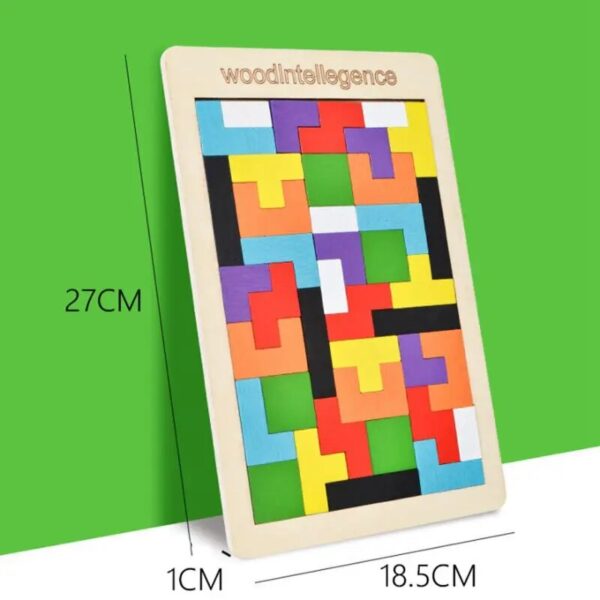 Colorful Wooden Tangram Puzzle: Educational Fun for Restless Children - Image 5