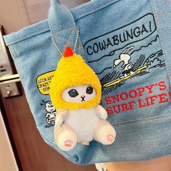 Charming Shark & Shrimp Cat Plush Keychain - Adorable Room and Bag Decor - Image 9