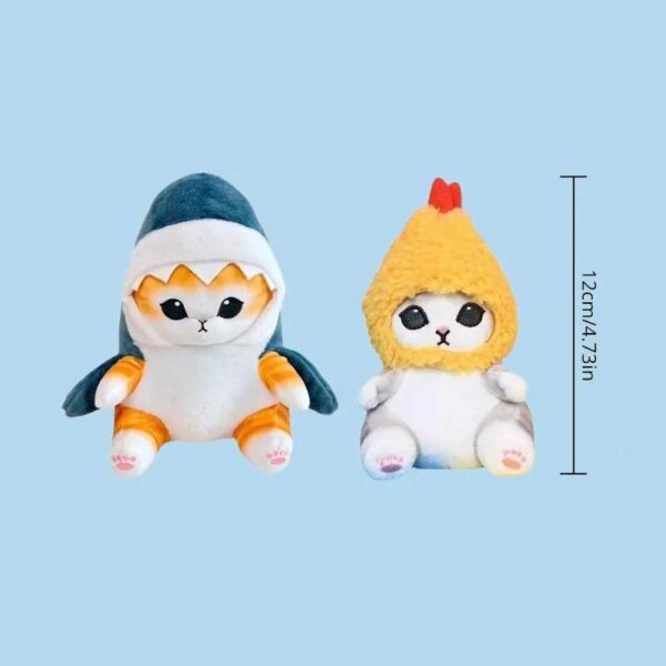 Charming Shark & Shrimp Cat Plush Keychain - Adorable Room and Bag Decor - Image 10
