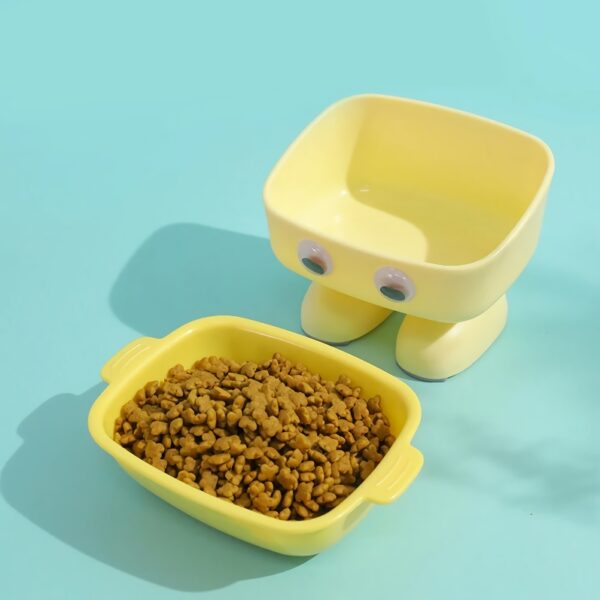 Adjustable Height Cat Feeder with Dual Bowls and Neck Protector - Image 3