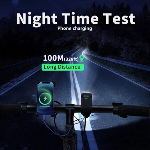 Ultra-Bright 10000mAh USB-C Rechargeable Bike Light Set - Image 3