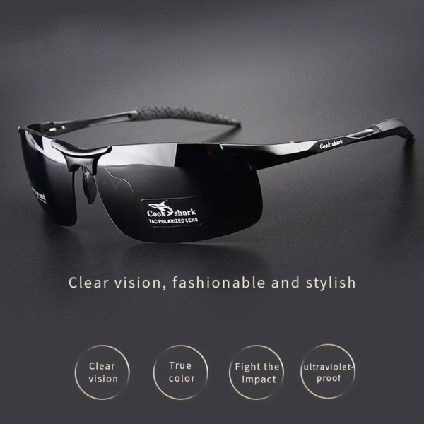 HD Polarized Pilot Sunglasses for Men - UV400 Protection Color-Changing Driving Eyewear - Image 2