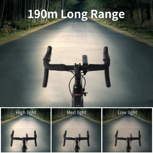 Ultra-Bright 1300 Lumen LED Bike Headlight – USB Charging & Power Bank Functionality - Image 6
