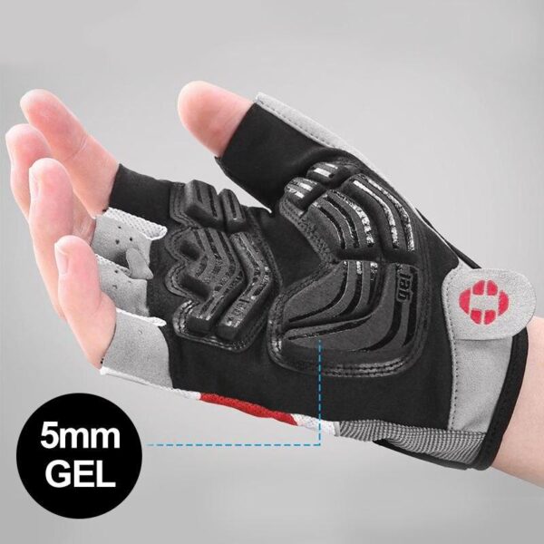 Shockproof Gel Pad Half Finger Cycling Gloves - Image 5