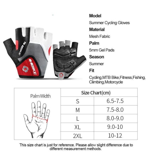 Shockproof Gel Pad Half Finger Cycling Gloves - Image 7