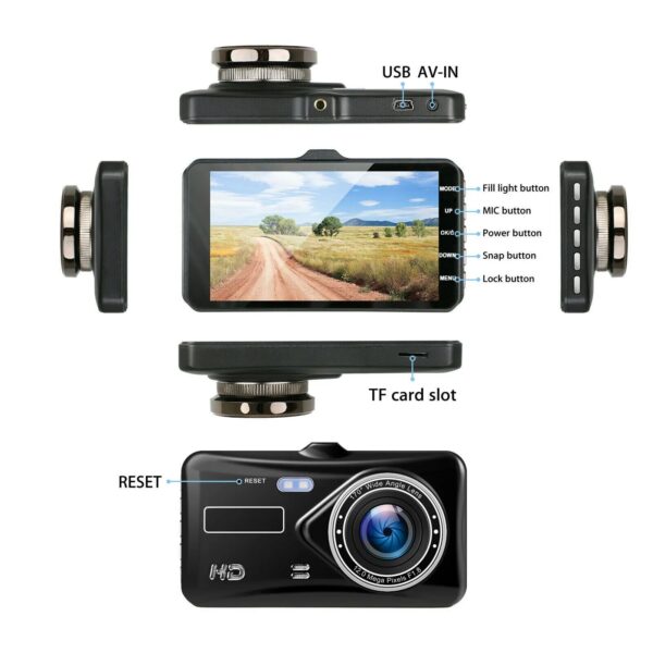1080P Full HD Dual Dash Cam with Night Vision and 170° Wide-Angle Lens - Image 10