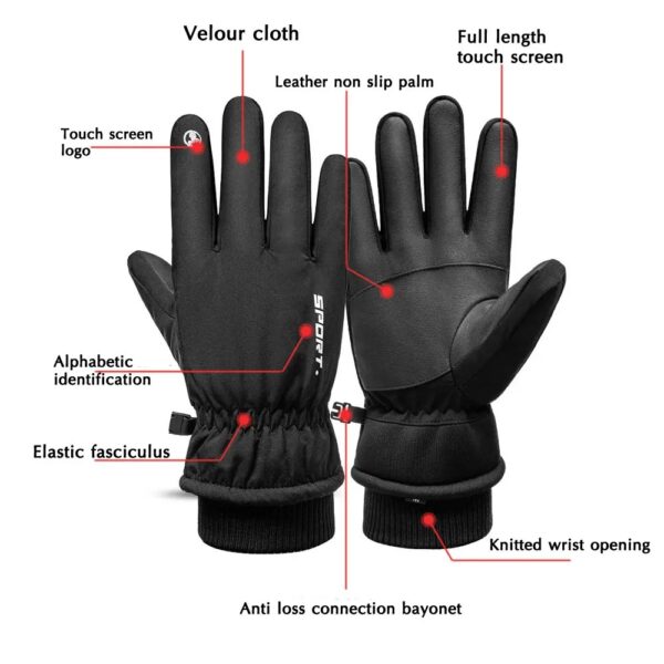 Winter Touch Screen Waterproof Gloves for Cycling, Skiing & Outdoor Sports - Image 5