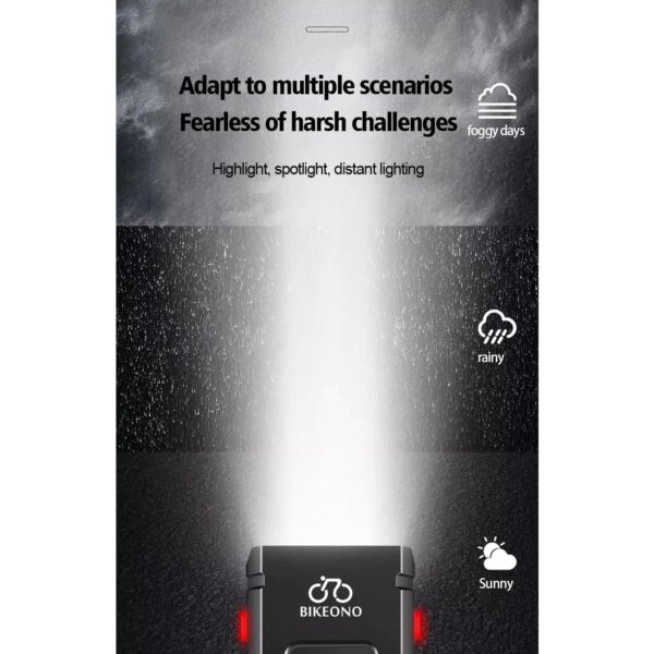Ultra-Bright 1000LM LED Bike Light - USB Rechargeable High/Low Beam Cycling Flashlight - Image 7