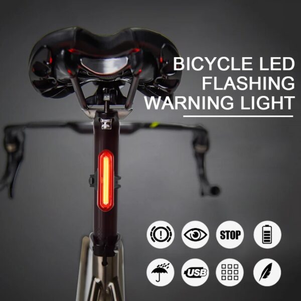 Ultra-Bright USB Rechargeable Bike Tail Light - Image 3
