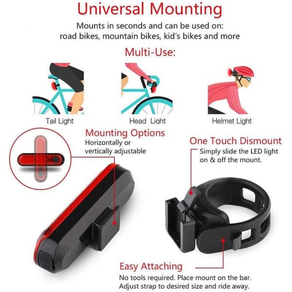 Rechargeable LED Bike Tail Light - Image 8