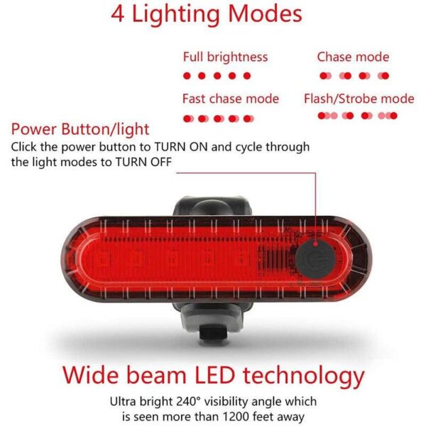 Rechargeable LED Bike Tail Light - Image 6