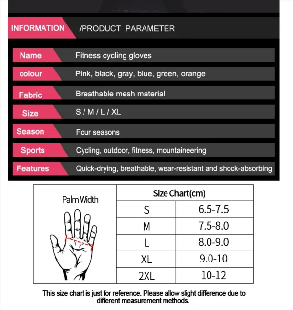 Unisex Breathable Half-Finger Cycling Gloves - Image 8
