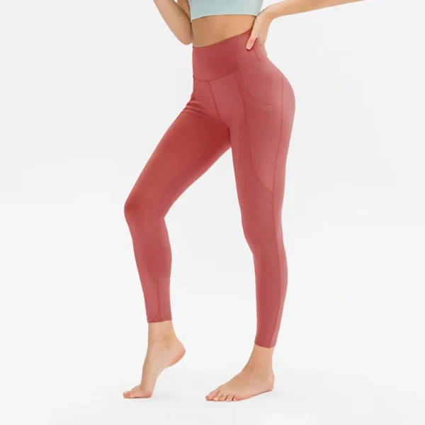 High-Waist Yoga Leggings with Pockets for Women - Image 7