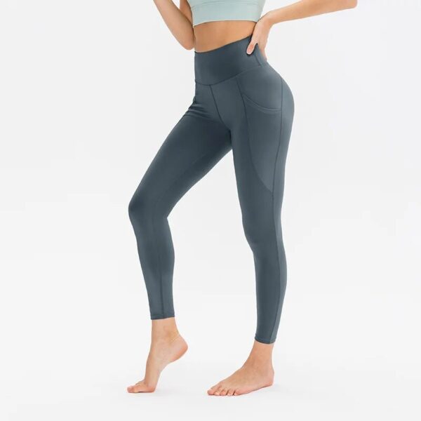High-Waist Yoga Leggings with Pockets for Women - Image 2