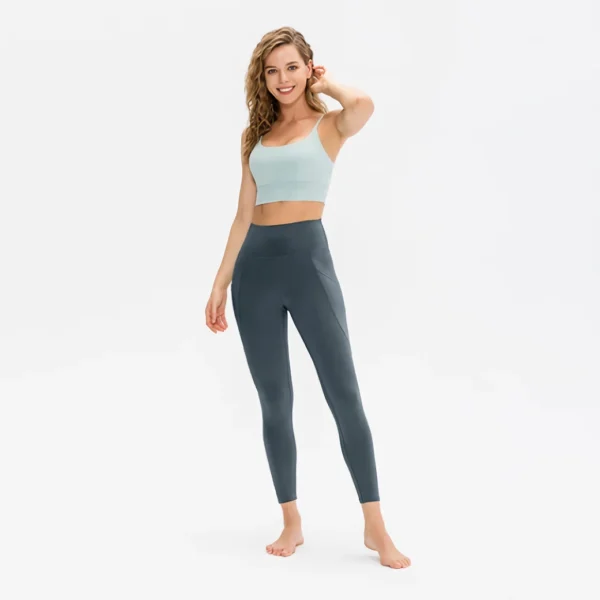 High-Waist Yoga Leggings with Pockets for Women - Image 4