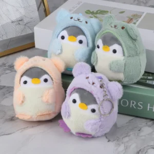 Cute Penguin Plush Doll Keychain - Fun Bag and Car Accessory