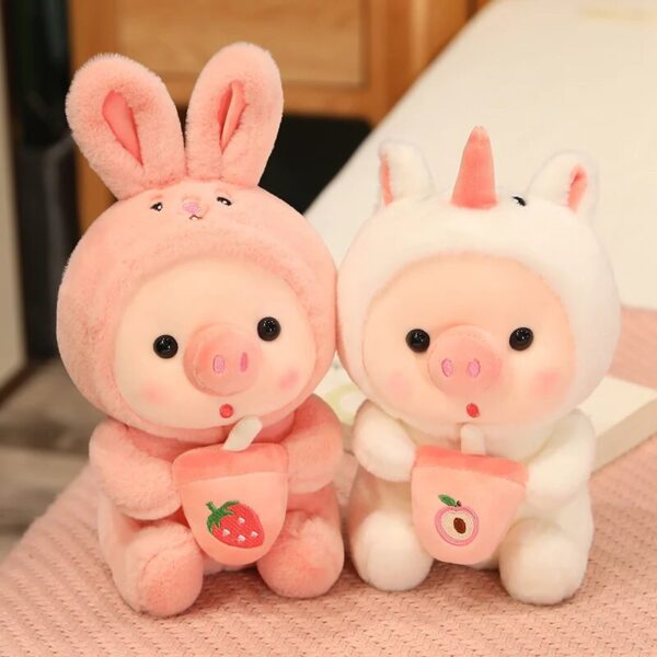 Kawaii Bubble Tea Animal Plush Toy - Adorable Home Decor Gift - Image 6