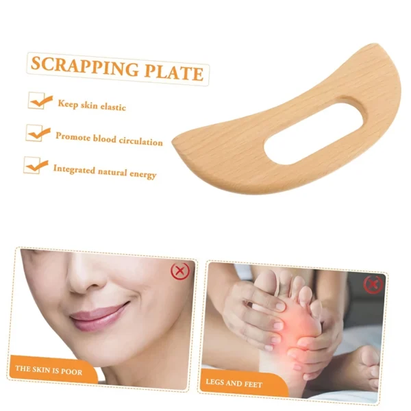 Wooden Gua Sha Massage Therapy Tool for Full Body Relaxation and Slimming - Image 7