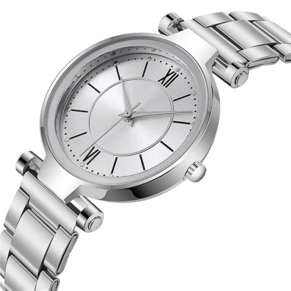 Exquisite Rose Gold Stainless Steel Women's Quartz Watch - Image 6