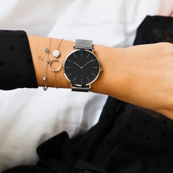 Luxury Rose Gold Women's Bracelet Watch - Elegant Timepiece - Image 4