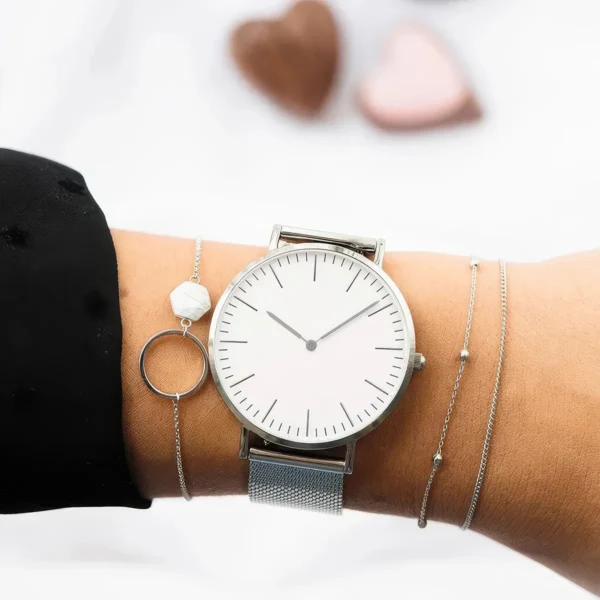 Luxury Rose Gold Women's Bracelet Watch - Elegant Timepiece - Image 3