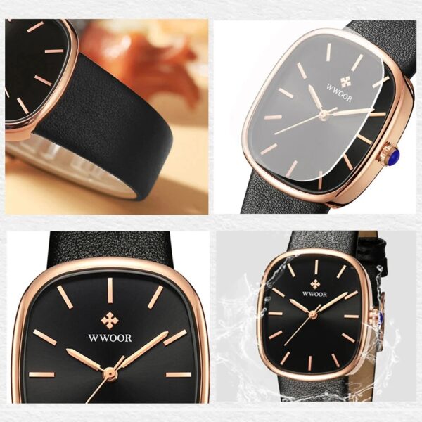 Luxury Leather Quartz Bracelet Watch for Women - Image 5