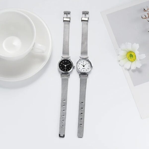 Silver Stainless Steel Women's Fashion Watch - Image 5