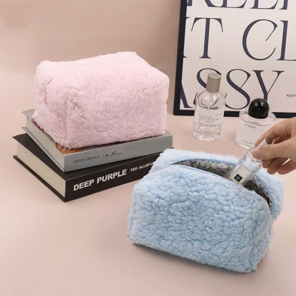 Luxurious Lambswool Multi-Use Cosmetic Bag - Image 3