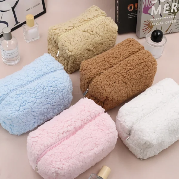 Luxurious Lambswool Multi-Use Cosmetic Bag - Image 4