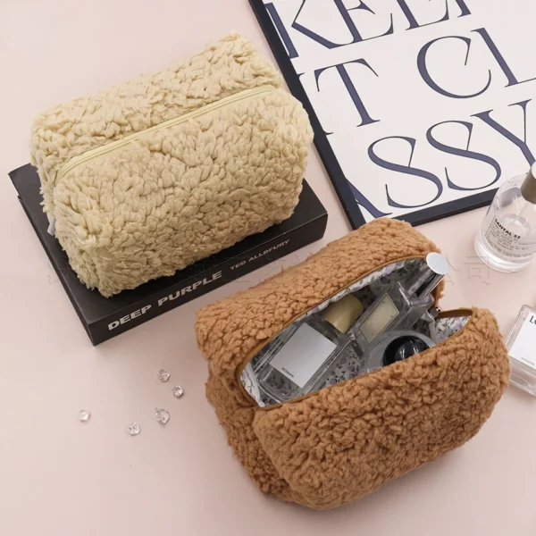 Luxurious Lambswool Multi-Use Cosmetic Bag - Image 2