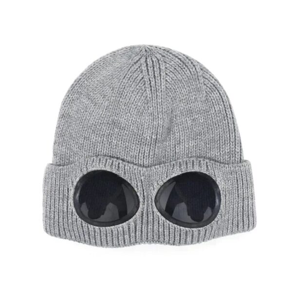 Winter Knit Skull Cap with Integrated Goggles - Image 7
